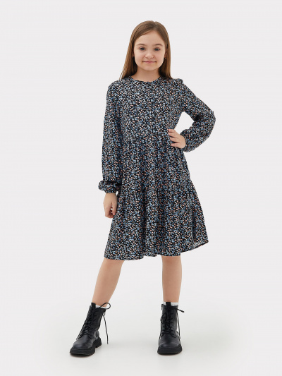 Платье Mark Formelle 157810/24-26153П-9 разноцветные_цветочки_на_черном - фото 1