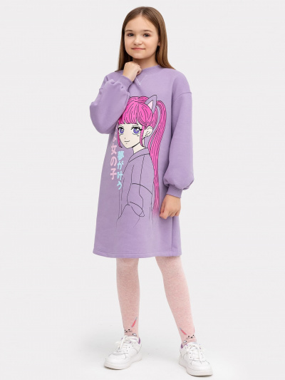 Платье Mark Formelle 157826/24-26578П-7П лиловый_печать_4_сл_на_пол - фото 1