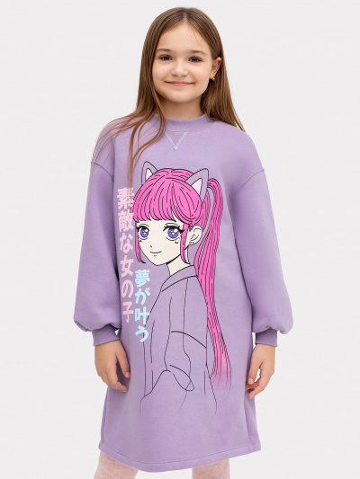 Платье Mark Formelle 157826/24-26578П-7П лиловый_печать_4_сл_на_пол - фото 3