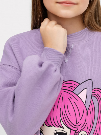 Платье Mark Formelle 157826/24-26578П-7П лиловый_печать_4_сл_на_пол - фото 4