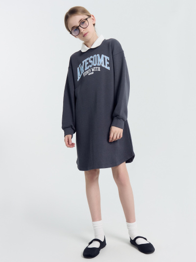 Платье Mark Formelle 157836/22/25613П-7 графит_печать_3_сл_на_пол - фото 6