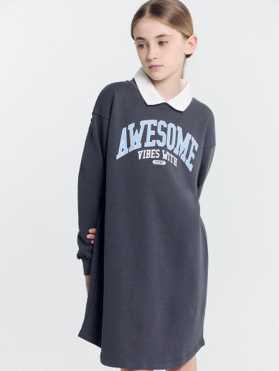 Платье Mark Formelle 157836/22/25614П-7 графит_печать_3_сл_на_пол - фото 3