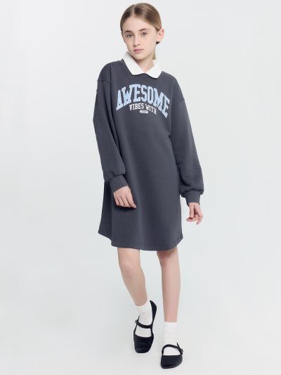 Платье Mark Formelle 157836/22/25614П-7 графит_печать_3_сл_на_пол - фото 5