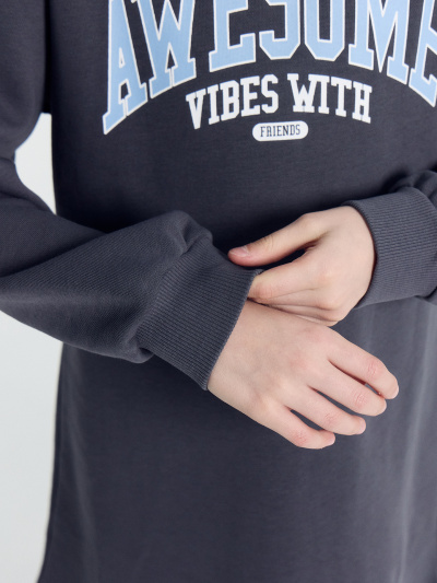 Платье Mark Formelle 157836/22/25614П-7 графит_печать_3_сл_на_пол - фото 7