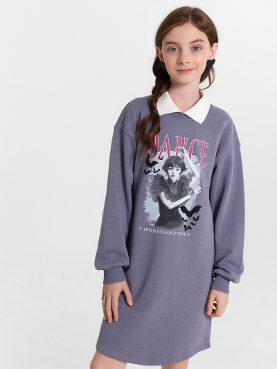 Платье Mark Formelle 157836/24-31103П-7 серебро_печать_3_сл_на_пол - фото 1