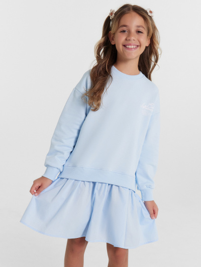 Платье Mark Formelle 157852/24-31570П-7 голубое_небо_печать_2_сл_на_пол - фото 5