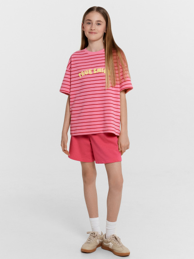 Футболка, шорты Mark Formelle 197728/24-33067ПП-7 полоска_на_розовом_саше_маджента_3_сл_на_пол - фото 7