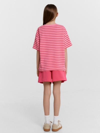 Футболка, шорты Mark Formelle 197728/24-33067ПП-7 полоска_на_розовом_саше_маджента_3_сл_на_пол - фото 8