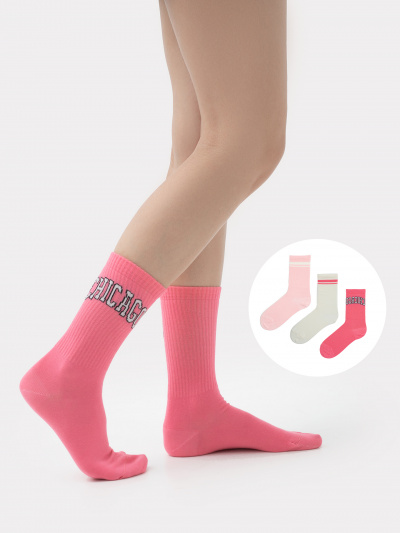 Носки Mark Formelle 217A-2208/223217A-3 лиловый_молочный_розовый_рис.2208 - фото 1