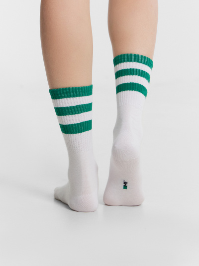 Носки Mark Formelle 217A-3112/253217A белый_зеленка_бордовый_васильковый_рис.3112 - фото 6