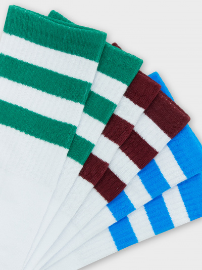 Носки Mark Formelle 217A-3112/253217A белый_зеленка_бордовый_васильковый_рис.3112 - фото 2
