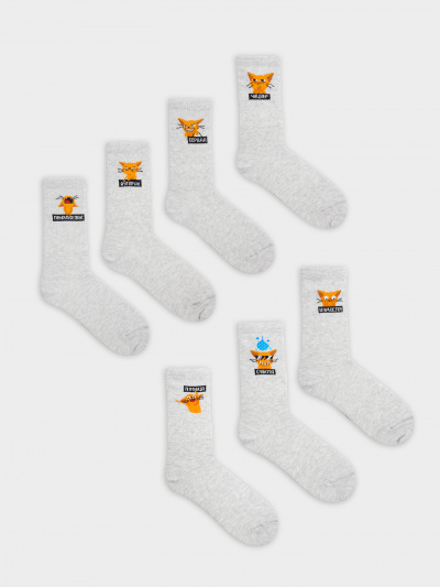 Носки Mark Formelle 217G-2663/237217G св.серый_меланж_7_рис.2663 - фото 3