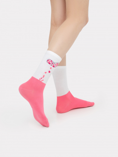 Носки Mark Formelle 217K-2694/24217K белый_лиловый_рис.2694 - фото 4