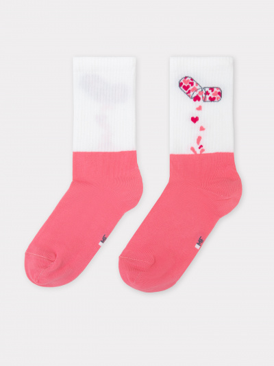 Носки Mark Formelle 217K-2694/24217K белый_лиловый_рис.2694 - фото 2