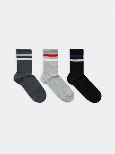 Носки Mark Formelle 247A-1519/223247A-1 св.сер.меланж_черный_т.сер.меланж_рис.1519 - фото 2