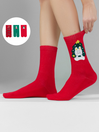 Носки Mark Formelle 287A-2969/243287A я.красный_вишнёвый_я.малахит_рис.2969 - фото 1