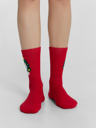 Носки Mark Formelle 287A-2969/243287A я.красный_вишнёвый_я.малахит_рис.2969 - фото 5