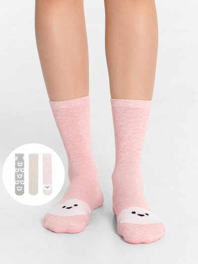 Носки Mark Formelle 392A-2526/243392A розовый_мел._бежевый_мел._серый_мел._рис.2526 - фото 1