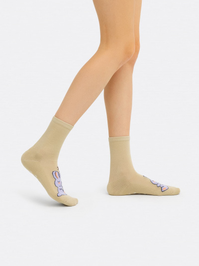 Носки Mark Formelle 392K-2539/23392K бежевый_000Н_Нанесение_силикона_на_след - фото 1