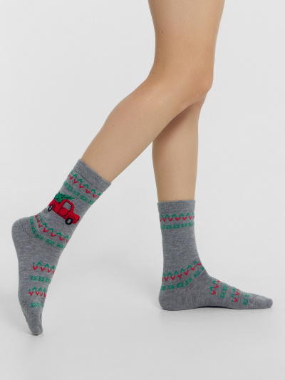 Носки Mark Formelle 394K-2959/24394K-1 серый_меланж_рис.2959 - фото 1