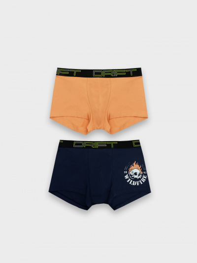 Трусы Mark Formelle 411215-2/25-5145П-5 морковный_синий_печать_2_сл_2тр_на_ЛВ_дет_пер - фото 6