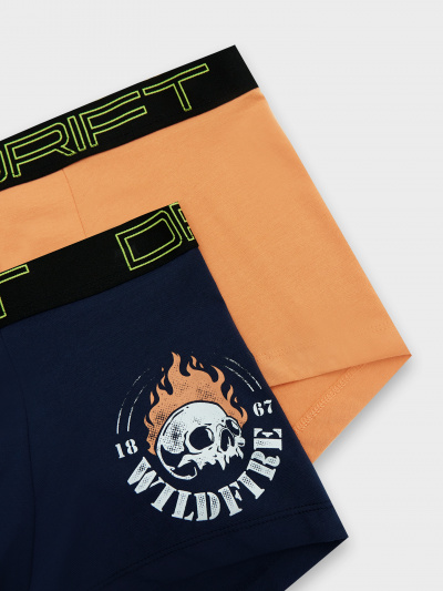 Трусы Mark Formelle 411215-2/25-5145П-5 морковный_синий_печать_2_сл_2тр_на_ЛВ_дет_пер - фото 8