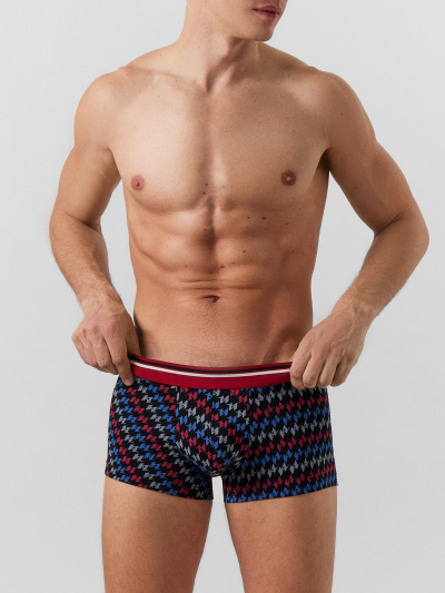 Трусы Mark Formelle 411215-3/25-5148П-5 синий_океан_вино_разноц._узор_на_черном - фото 1