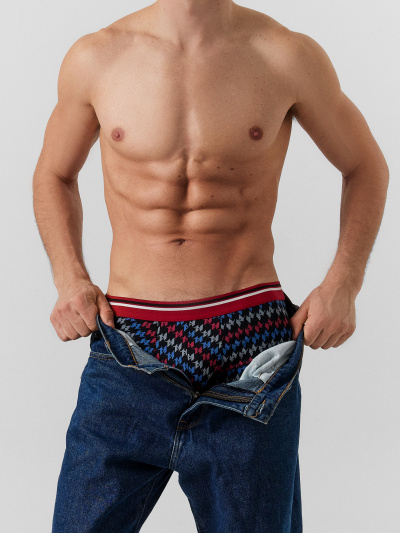 Трусы Mark Formelle 411215-3/25-5148П-5 синий_океан_вино_разноц._узор_на_черном - фото 2