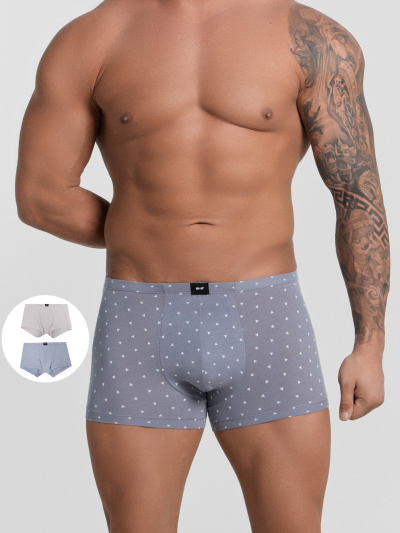 Трусы Mark Formelle 411216-2/24-4090П-5 треугольники_на_сизом_серый_пепел - фото 1