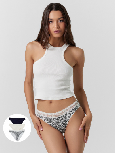 Трусы Mark Formelle 412344-3/24-55.8-27219Ц-16 веточки_на_молочном - фото 1