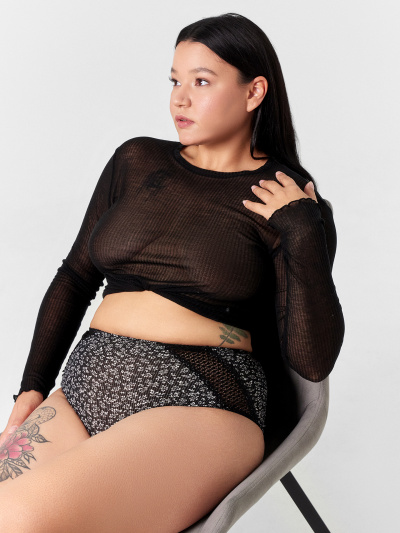 Трусы Mark Formelle 412554/24-44-30544Ц-1 листики_на_черном - фото 3