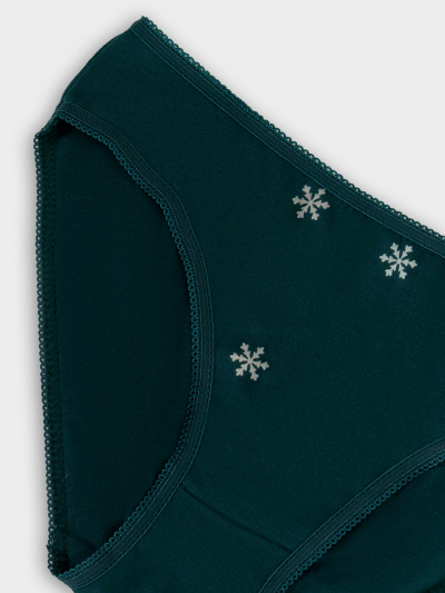 Трусы Mark Formelle 417703/24-1-28322П-0 снежинки_на_зеленом - фото 3