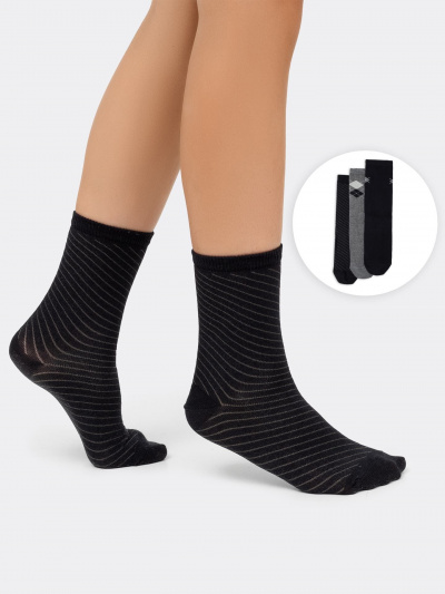 Носки Mark Formelle 430A-1491/B3-233430A-1 черный_т.сер.меланж_рис.1491 - фото 1