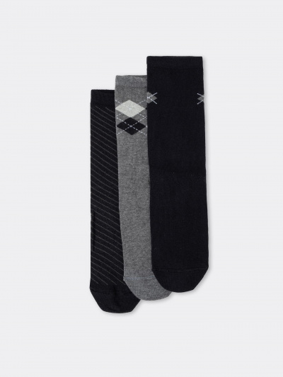 Носки Mark Formelle 430A-1491/B3-233430A-1 черный_т.сер.меланж_рис.1491 - фото 2