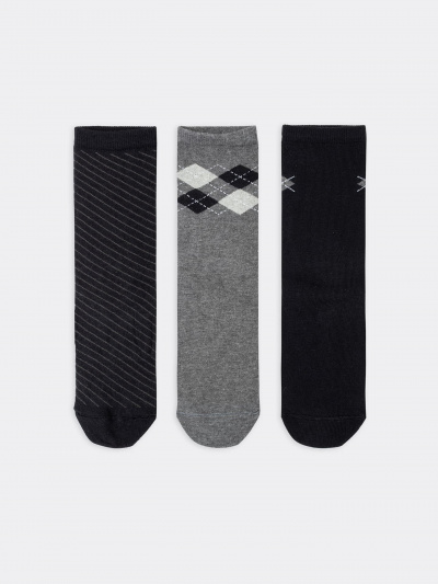 Носки Mark Formelle 430A-1491/B3-233430A-1 черный_т.сер.меланж_рис.1491 - фото 5