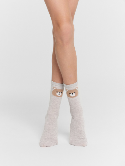 Носки Mark Formelle 430A-2884/B3-243430A-1 св.сер.меланж_нюдовый_капучино_рис.2884 - фото 3