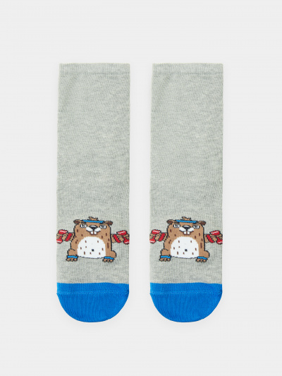 Носки Mark Formelle 430K-1347/B4-21430K-1 серый_меланж_рис.1347 - фото 1