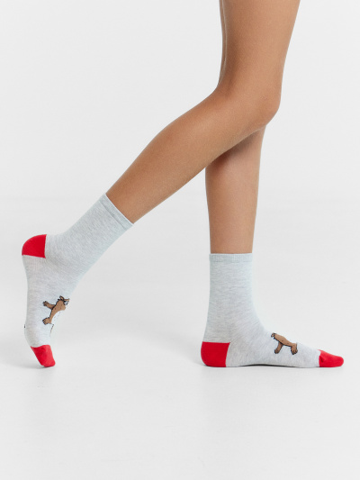 Носки Mark Formelle 430K-1351/B4-21430K-2 св.серый_меланж_рис.1351 - фото 5