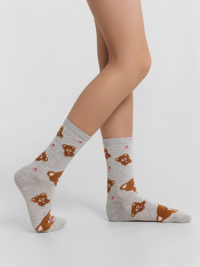 Носки Mark Formelle 430K-2704/B4-23430K-2 св.серый_меланж_рис.2704 - фото 1