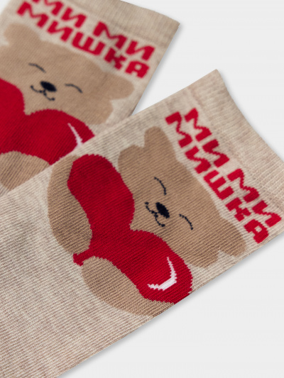 Носки Mark Formelle 430K-2776/B2-24430K бежевый_меланж_рис.2776 - фото 4