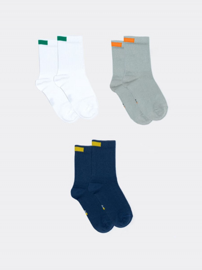 Носки Mark Formelle 444A-1937/B5-233444A джинсовый_св.оливка_белый_рис.1937 - фото 1