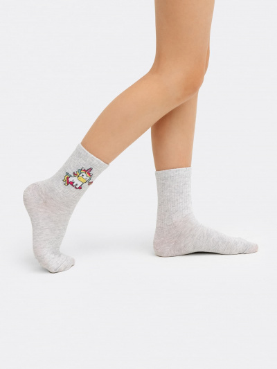 Носки Mark Formelle 444K-2380/B5-23444K св.серый_меланж_рис.2380 - фото 2