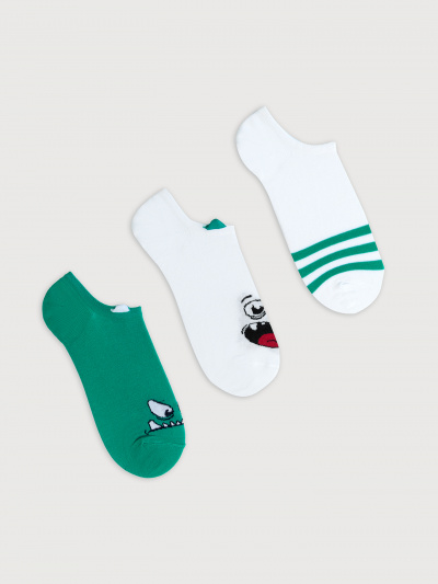 Носки Mark Formelle 453A-2365/B3-233453A белый_св.зеленка_рис.2365 - фото 2