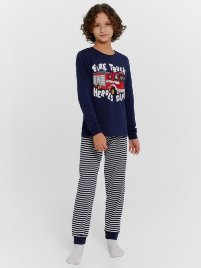 Брюки, джемпер Mark Formelle 563311/24-29455ПП-0 море_синяя_полоска_на_сером_3_сл_на_пол - фото 1