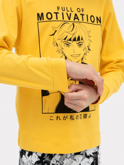 Брюки, джемпер Mark Formelle 563314/22/20285ПП-2 желтый_комиксы_2_сл_на_пол - фото 4