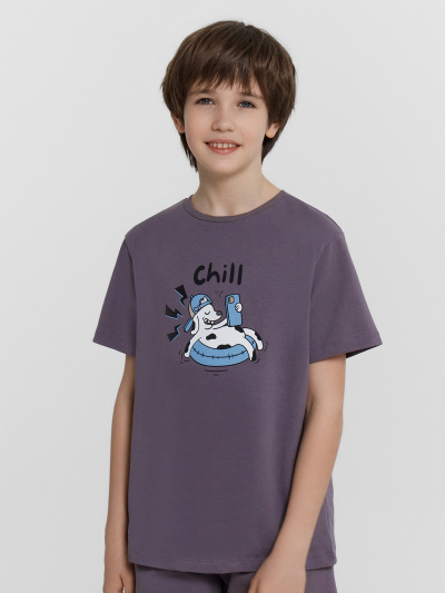 Футболка, шорты Mark Formelle 563318/24-28602ПП-0 олово_печать_Печать - фото 3