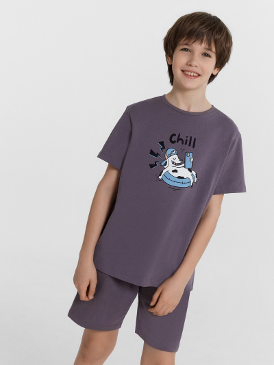 Футболка, шорты Mark Formelle 563318/24-28603ПП-0 олово_печать_Печать - фото 1