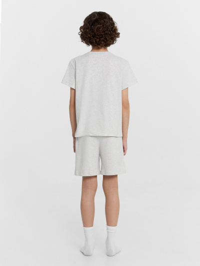 Футболка, шорты Mark Formelle 563322-1/24-32078ПП-0 серый_меланж_печать_Печать - фото 2
