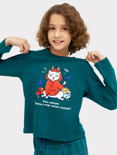 Брюки, джемпер Mark Formelle 563323/24-ОБР26705ПП-0 темно_зеленый_зеленая_клетка_БРАК_ПОЛОТНА_014_С - фото 7