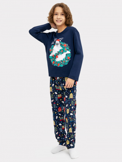 Брюки, джемпер Mark Formelle 563323/24-ОБР27416ПП-0 море_домики_на_синем_БРАК_ПОЛОТНА_014_Стирка - фото 1